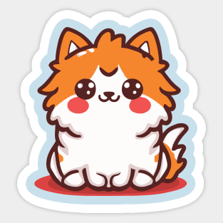 cute persian cat cartoon Sticker